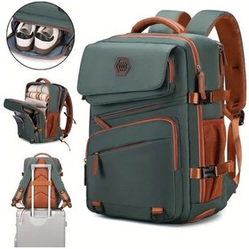 Resim Motion003 Yeşil Tekerlekli Seyahat Sırt Çantası Erkek Kadın 15.6 Laptop Okul Ayakkabı Bölmeli Diğer 