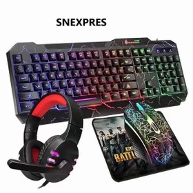 Resim Everest Grup Profesyonel Headset Pro 7 1 Usb Gaming Oyuncu Kulaklığı Oyuncu Işıklı Usb Klayve Mouse Seti 