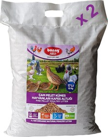 Resim Bonny Nice Organik Kümes Hayvanları Kafes Altlığı 10KG 17 L x 2 