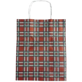 Resim Kağıt Çanta Ekose 25x30x12 25'li 