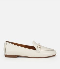 Resim Hotiç Kadın Deri Ekru Toka Detaylı Klasik Loafer 01ayh321340a400 01ayh321340a400 