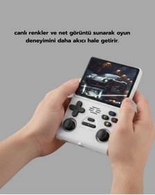 Resim Geniş Ekranlı Taşınabilir Retro Oyun Konsolu 