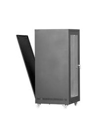 Resim Setrack 32u 19'' 600x800 Tekerlekli Camlı Rack Kabinet 