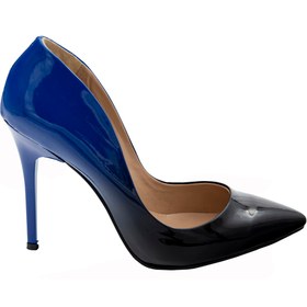 Resim MADİVA Lacivert Siyah Rugan Degrede 10 Cm Topuklu Stiletto Ayakkabı 