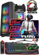 Resim WARBOX PUBG 24" Monitör i5 3350p 16gb Ram 256gb Ssd 250gb Hdd R7 240-4gb E.kartı Gaming Takım Bilgisayar 