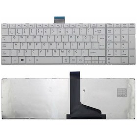 Resim Toshiba Uyumlu Satellite C850d-104, C850d-10f Klavye Beyaz Tuş Takımı Q Tr Tuş Seti 