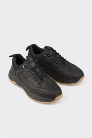 Resim Elle Shoes Siyah Deri Erkek Spor Ayakkabı 