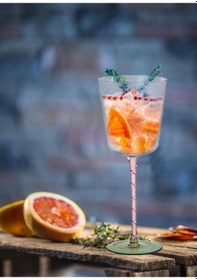 Resim The Mia Pembe&yeşil Kadeh 350 Ml-6'lı Renkli 