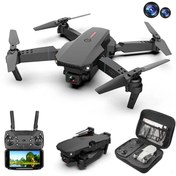 Resim instatech E88 DRONE 4K HD ÇİFT KAMERALI DRONE APP KONTROL WİFİ Lİ KATLANABİLİR QUATCOPTER X2 BATARYA 