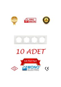 Resim Beyaz Dörtlü Çerçeve 10 Adet Mono Despina 
