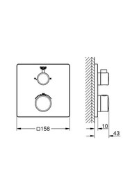 Resim Grohe Grohtherm Termostatik Banyo Duş Bataryası 2 Çıkışlı Divertörlü- 24079000 