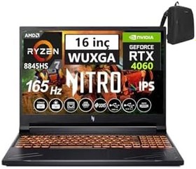 Resim Acer Nitro V16 ANV16-41 Amd R7 8845HS Aı 48GB Ddr5 512GB SSD 8GB/RTX4060 WINDOWS11HOME 16" 165Hz Wxuga IPS Taşınabilir Bilgisayar WNHQRUEY00329+WEBLEGELSINÇANTA 