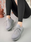 Resim devrialemshoes CH307 RT Tricot Kadın Ayakkabı GRI 