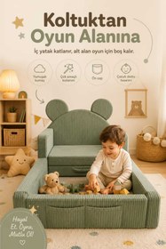 Resim Dizanor Mini Nest 6’sı 1 Arada Modüler Bebek Oyun Parkı, Park Yatak, Beşik, Baza, Oyun Alanı ve Top Havuzu 