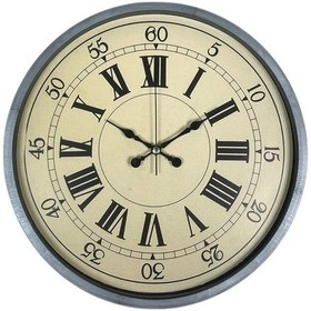 Resim 36 Cm Gri Dekoratif Duvar Saati Gri - Altın 