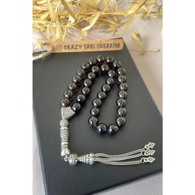 Resim Crazy Takı Tasarım 8 mm Dumanlı Kuvars Doğaltaş 33 Lü Tesbih 