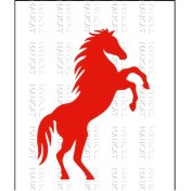 Resim Eyba Sticker Şaha Kalkmış At Sticker Araç Araba Duvar 