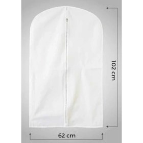 Resim PremiumPort 3'lü Beyaz Takım Elbise Kılıfı Seti, Koruma ve Saklama Için Ideal 