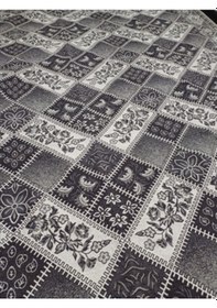 Resim Savan Dokuma Halı Örtüsü 6m² 200 300 Kale Gri4 Gri 