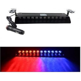 Resim S12 Çakar Cama Vantuzlu Çakmaklık Girişli 12 Ledli 10 Modlu Prof 