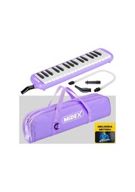 Resim Midex Ml-32pu Mor Melodika Seti 32 Tuşlu Metod Hediye Tuşlarda Nota Yazmaktadır 