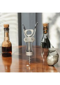 Resim Tirbuşon Çok Amaçlı Paslanmaz Çelik Mantar Ve Metal Şişe Kapağı Açmak İçin Tirbuşon Açık Gri 