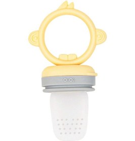 Resim Oioi Silikon Püre Meyve Sebze Emziği Mellow Yellow / Powder Grey 