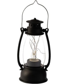 Resim Retro Fener Masa Dekorasyonu Noel Sahnesi Dekorasyonu Simülasyon Yağ Lambası Siyah 