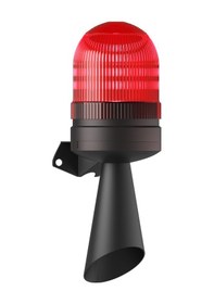 Resim Mesan Led Flaşör 2 Ses Borulu Elektronik Siren Ayrı Kablo Kırmızı 24Vdc Ms 5826.1.24Vdc-2 