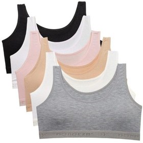 Resim Genç Kız Kalın Askılı Pedli Alıştırma Sütyeni 3'lü Gri 