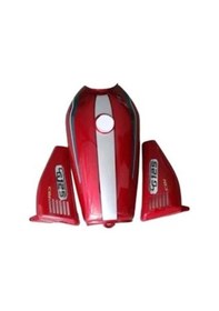 Resim Frs 122 Cg 125 Depo Yan Kapak Set Kırmızı - Gri Şeritli 