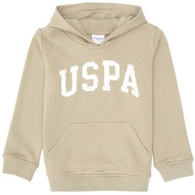 Resim U.S. Polo Assn. Kız Çocuk Açık Haki Payet İşlemeli Kapüşonlu Basic Sweatshirt 50314312-VR183 