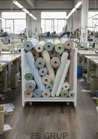 Resim FSHOME FS GRUP | Tekerlekli Kumaş Taşıma Arabası - 300 kg Kapasiteli Paket/Depo Taşıma Arabası 