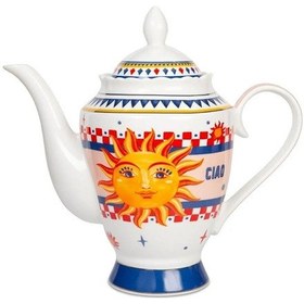 Resim Baci Milano Dolce Vita Güneş Desenli Çaydanlık 13 Cm Beyaz 