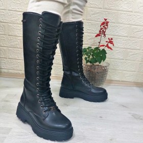 Resim Pierre Cardin 52444 Siyah Fermuarlı Bağacaklı 41CM Bayan Çizme 