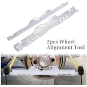 Resim Globalbloom 2 Pcs Alignment Tools 2 Parça Tekerlek Hizalama Aleti Ve 3m Şerit Metre Seti Çelik Duvar Askılı 