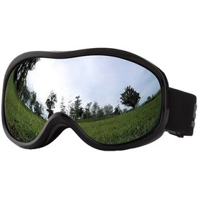 Resim Jzcat Çift Katmanlı Buğu Önleyici Yetişkin Geniş Görüş Alanı Kayak Gözlükleri Dış Mekan Kayak Gözlükleri - Siyah 