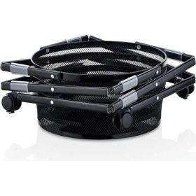 Resim Doremcy 3 Katlı Pratik Katlanır Metal Renk Tekerlekli Sepet Patates Soğanlık - Çok Amaçlı Organizer 