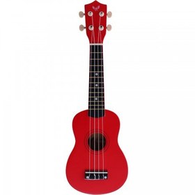 Resim Angel AUK21-RD Soprano Ukulele - Kırmızı (Başlangıç - Renkli Seri) | Kırmızı Parlak Bitiş, Yumuşak Naylon Teller, Yeni Başlayanlar İçin İdeal Klavye | Ölçüler: 21 İnç / 330 mm Skala 