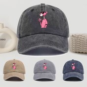 Resim “Pembe Leopar” Baskılı Şapka - Vintage Yıkanmış Tarz, Ayarlanabilir Unisex Kap, Dış Mekan Spor Şapkası, Pamuk Malzeme, Tatil Hediyeleri İçin Mükemmel, Y2K Şapka 