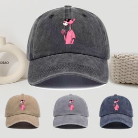 Resim “Pembe Leopar” Baskılı Şapka - Vintage Yıkanmış Tarz, Ayarlanabilir Unisex Kap, Dış Mekan Spor Şapkası, Pamuk Malzeme, Tatil Hediyeleri İçin Mükemmel, Y2K Şapka 