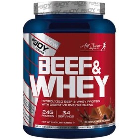 Resim Bigjoy Sports Protein Tozu Big Hidrolize Beef & Whey Protein Çikolata Aroma 1088g 