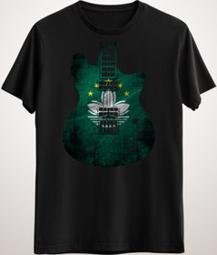 Resim GreenMint Unisex Siyah Gitar Guitar Flag Macau 