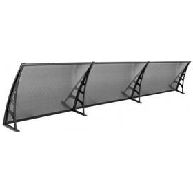 Resim Lotus Kapı Pencere Üstü Pratik Sundurma 70x360 - Siyah Siyah 