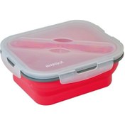 Resim Nurgaz Campout Silikon Katlanabilir Tek Gözlü Yemek Seti Kırmızı Çok Renkli 