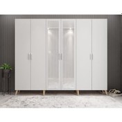 Resim Açelya Portmanto Vestiyer Meşe Beyaz 270 cmM6 