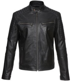 Resim Sanalbolluk Siyah Renk Erkek Spor Deri Mont 