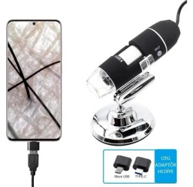 Resim Dora Shopping Cilt Saç Analiz Cihazı 1600X 2.mp USB 8 Digital Mikroskop 