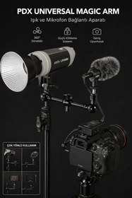 Resim PDX Universal Magic Arm | Işık ve Mikrofon Bağlantı Aparatı 