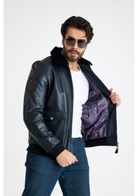 Resim Franko Armondi Regular Erkek Deri Ceket E6-k-2913 Siyah 